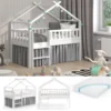 VitaliSpa Hausbett + Matratze Adis Weiß 168x158 Cm Massivholz -Kinderbett Geschäft 01a0dc320d061abbe9c454a3f09357bc