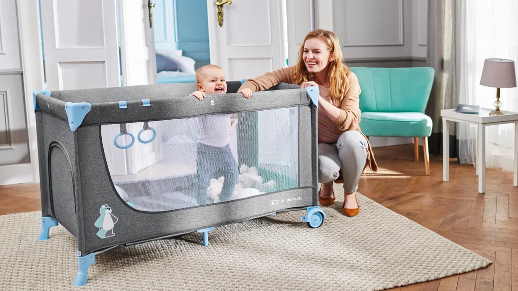 JOY-Reisebett Von Kinderkraft Blau 13 JOY-Reisebett Von Kinderkraft Blau – Bild 11