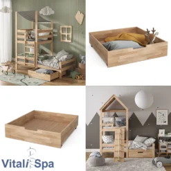 VitaliSpa Bettschublade Teddy Tom Natur 92 X 21 X 89 Cm Massivholz -Kinderbett Geschäft 039f28e4fdb30269495f0f4601200e56