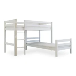 Bubema Loki Kinder Etagenbett / Hochbett, Buche Massiv, Natur Oder Weiß Lackiert : Weiß Lackiert -Kinderbett Geschäft 05476293cb53ed250a8420a6824b5da8