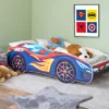 Alcube® Autobett 80x160 Mit LED-Beleuchtung PKW Burning Flame Mit Matratze Und Lattenrost Jugendbett Kinderbett 80x160 Cm - Blau -Kinderbett Geschäft 07fd890212af76b200d8a5fd2b533fac