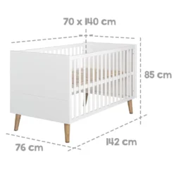 Roba Kombi-Kinderbett 'Mick', Höhenverstellbar, Mitwachsend, 3 Schlupfsprossen 70 X 140 Cm, Umbaubar -Kinderbett Geschäft 09ad0ba320f279629efe30563cbaa959
