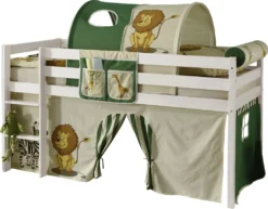 Hochbett Aron 90*200 Cm Kiefer Massiv Weiß Kinderzimmer Spiel Holz Stockbett -Kinderbett Geschäft 0a0933c8cedca49eeaeeec8b58255ee9