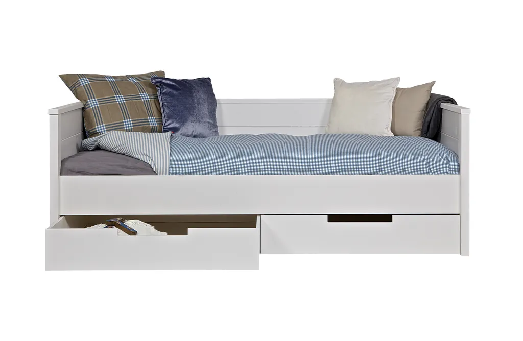 WOOOD Jade Kinderbett 90x200 Cm - Jugendbett Mit Stauschublade - Weiß - 74x209x100 Cm 5 WOOOD Jade Kinderbett 90x200 Cm - Jugendbett Mit Stauschublade - Weiß - 74x209x100 Cm – Bild 3