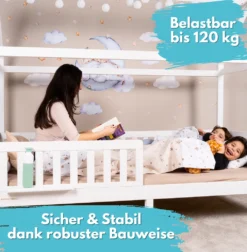 Alavya Home® Hausbett 90 X 200 Cm Mit Buchablage Weiß - Mit Schubladen -Kinderbett Geschäft 0bda6ddc18f1e4d42b41bab877ab853f