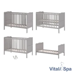 VitaliSpa Gitterbett Tobi Umbaubar Grau 124 X 87 X 65 Cm Holzwerkstoff 15 VitaliSpa Gitterbett Tobi Umbaubar Grau 124 X 87 X 65 Cm Holzwerkstoff -Kinderbett Geschäft 0e0bdaa873e0a2b5e2f2734aab1f2410
