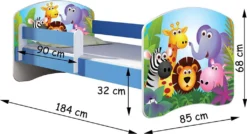 ACMA Jugendbett Kinderbett Junior-Bett Komplett-Set Mit Matratze Lattenrost Und Rausfallschutz Blau 42 Traktor 180x80 -Kinderbett Geschäft 0e445a32b73d3aa2ba78e2b02eb01c43