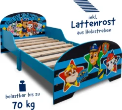 PAW Patrol Bett 70 X 140 Cm | Kinderbett Für Jungen Und Mädchen Ab 2 Jahren | Kinder Bett Mit Rausfallschutz & Lattenrost | Kinderzimmermöbel Mit Coolem Design -Kinderbett Geschäft 0f0f615de7165eb4096d694fe3b451c6