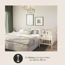 Sämann Beistellbett Premium 90x55 Cm Mit Matratze, Schwarz 4 In 1 Umbaubar Mit Umbauseite -Kinderbett Geschäft 10969ab9dc44ebeda9ce46c62118550a