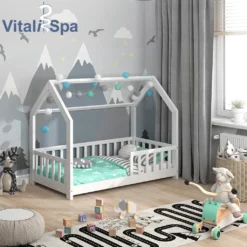 VitaliSpa Kinderbett Hausbett Spielbett Wiki 80x160cm Matratze Rausfallschutz -Kinderbett Geschäft 126738cfecd83077190c95189461a333