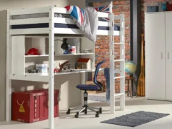 Relita Hochbett TOLI Buche Massiv Weiß Lackiert BH1021117-B90 -Kinderbett Geschäft 12deec24779a0f1512da5c9612041fc4