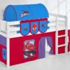 Lilokids Spielbett JELLE Spiderman - Weiß - Mit Vorhang Und Lattenrost - , Maße: 208 Cm X 113 Cm X 98 Cm; T-JELLE2054KW-SPIDERMAN -Kinderbett Geschäft 136b35933cc7efe9cc96880996f0ffe9