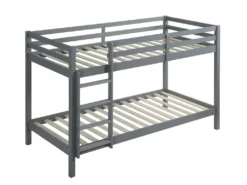 Etagenbett - 2x 90 X 190 Cm - Kiefer Massiv - Grau - ANICET II -Kinderbett Geschäft 13aacf500bfc543f946bd462d7cbe552