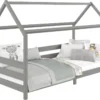 Hausbett FINA Aus Massiver Kiefer, Montessori Bett 90x200cm, Kinderbett Mit Dach In Grau 1 Hausbett FINA Aus Massiver Kiefer, Montessori Bett 90x200cm, Kinderbett Mit Dach In Grau -Kinderbett Geschäft 14d538ba2d1e1a3af4208e30f3028b82