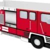 ACMA Jugendbett Kinderbett Auto-Bett Junior Feuerwehr Bett Komplett-Set Mit Matratze Lattenrost Und Rausfallschutz 160x80 + NAME -Kinderbett Geschäft 152830a8d671d9d1d17f94c3254483f8