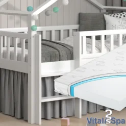 VitaliSpa Hausbett + Matratze Adis Weiß 168x158 Cm Massivholz -Kinderbett Geschäft 16dbf2b5ac9266964c478a2587fb7d0a