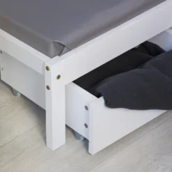 Homestyle4u 1727, Kinder Hochbett Mit Schreibtisch Weiß, Massivholz Kiefer, 90x200 Cm -Kinderbett Geschäft 1b18dbd4f53935c1729ae8fd28602d0f