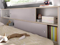 Ausziehbett Mit Stauraum - 90 X 190 Cm & 90 X 200 Cm - Weiß & Grau - LOSIANA -Kinderbett Geschäft 1ba2e10c482f900d09c81c262f97fc5e