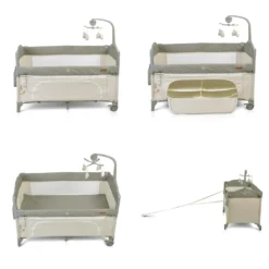 Cangaroo Reisebett Indiana Laufstall Zwei Ebenen Matratze Wickeltasche Räder Grau -Kinderbett Geschäft 1c303f6c5cae8f9876362d3958e8a0cf