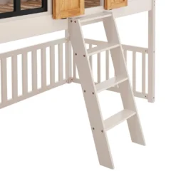 Juskys Kinderbett Farmhaus 90 X 200 Cm Mit Treppe, Dach & Fenster – Hochbett Rosa Für Kinder – Lattenrost Bis 150 Kg – Hausbett Aus Massivholz -Kinderbett Geschäft 1cc7a5d20aed8d44f4802aee1c8cc0e2