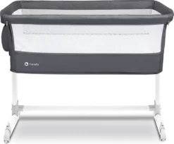 Lionelo Theo 2in1 Reisebett Beistellbett Kinderbett Ab Geburt Bis 9kg Dunkelgrau -Kinderbett Geschäft 1cde33e7c8c2aacb7a486d136f80d8a5