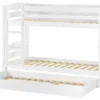 Etagenbett Kiefer Weiß 90x200 Massivholzbett Kinderbett Zubehör Wählbar V-60.10-09WRollrost Und Gästebettkasten Inkl. -Kinderbett Geschäft 1cebe53c6b5c73b88978ae4657c38143