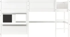 Merax Etagenbett 90x200 Cm Kinderbett Hochbett Mit Zwei Beschreibbaren Tafeln, Klein Ablage Und Leiter, Spielbett Aus Kiefer Für Jungen Und Mädchen, Weiß -Kinderbett Geschäft 1d612ae7dff2bcdc3d921264989368ac