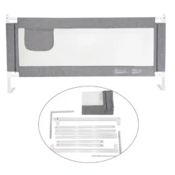 Zehnhase Bettgitter Bettschutzgitter Kinderbettgitter Babybettgitter 120 Cm, Grau, 1 Seite -Kinderbett Geschäft 23538a6f450f9e962cd4179692cd2c0c