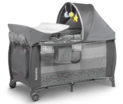 Reisebett Lionelo Sven Plus Grey Scandi Babybett Kinderbett Mit Wickelablage Klappbar -Kinderbett Geschäft 238c1b36555e4b95e68b12c7bfb416cb