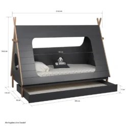 Homestyle4u 1954, TIPI Hausbett Kinderbett Spielbett Kiefer Grau Blau Bettkasten 90x200 10 Homestyle4u 1954, TIPI Hausbett Kinderbett Spielbett Kiefer Grau Blau Bettkasten 90x200 -Kinderbett Geschäft 23cc498a2ffc49e23f960ae0d271d6b9