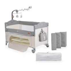 Cangaroo Reisebett Indiana Laufstall Zwei Ebenen Matratze Wickeltasche Räder Grau -Kinderbett Geschäft 24191e161d84faffdae99c7936056df2