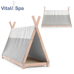 VitaliSpa Kinderbett + Überwurf Tipi Natur 208 X 163 X 96 Cm Massivholz -Kinderbett Geschäft 25536ef091c990036d344efa5a8a85a7