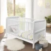 Babybett Maiken Inkl. Lattenrahmen Hvst. + 3 Schlupfsprossen + Umbauseiten Weiß Kiefer Massiv Babyzimmer Bettgestell Gitterbett -Kinderbett Geschäft 25989a9c646aecf21346c8abeeeb59d8