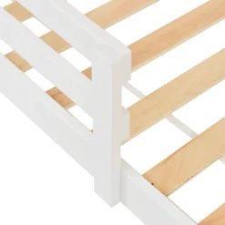 Merax Kinderbett 90x200 Cm Hausbett Mit Rausfallschutz Und Stoffzeltaufsatz, Lattenrost Und Dach, Jugendbett Kinderhaus, Weiß -Kinderbett Geschäft 28bae9dd063ca364b4f233f1dd4159a9