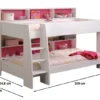 Etagenbett Weiß Inkl Regale + Rückwand + Boden Für Matratzen Kinderzimmer Stock Doppel Hoch Spiel Kinderbett -Kinderbett Geschäft 28fd2678e57ad725f157d51e2a4a2ac5