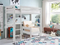 Relita Hochbett TOLI Buche Massiv Weiß Lackiert BH1021117-B90 -Kinderbett Geschäft 29c81140f86bcfb1ec038033047af8d7