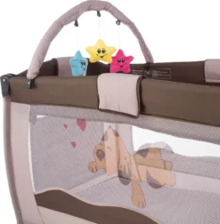 Tectake Kinderreisebett Hund 132x75x104cm Mit Wickelauflage Und Transporttasche - Braun -Kinderbett Geschäft 309a60ccdc7fdeb47653af83a98be869