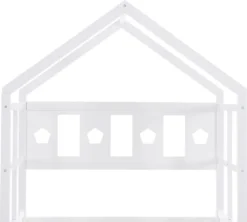 Merax Kinderbett Miki Hochbett Mit Leiter Und Schubladen, Inkl. Lattenrost Und Rausfallschutz, Hausbett 160x80cm Kinderhaus Jugendbett Spielbett Aus Massivholz, Weiß -Kinderbett Geschäft 30e8b912958e009f21ce409a728b4a51