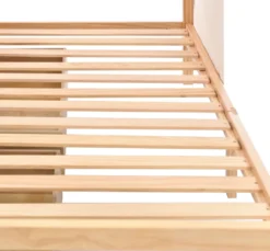 Merax Kinderbett 90x200 Cm Kieferholzbett Mit Schubladen Und Lattenrost, Hausbett Mit Dach Und Wolken- Und Sternanhänger, Massivholz Kinderhaus Für Jungen & Mädchen, Natur -Kinderbett Geschäft 332f4b643211fb90e5c7ea58b31ba881