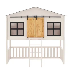 Juskys Kinderbett Farmhaus 90 X 200 Cm Mit Treppe, Dach & Fenster – Hochbett Rosa Für Kinder – Lattenrost Bis 150 Kg – Hausbett Aus Massivholz -Kinderbett Geschäft 348db394e91c0c675d0a39300a62c4f6