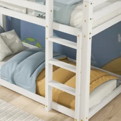 Merax Etagenbett Mit Rechtwinkliger Leiter Und Fallschutz, Dach Und Zäune, Kinderbett 90x200cm Stockbett Hausbett Aus Kiefer, Weiß Und Braun -Kinderbett Geschäft 34bbcada47af18457ce4892fee3447d7