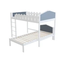 Merax Kinderbett 120 X 200/90 X 200 Cm Etagenbett Hochbett Mit Lattenrost, Spielbett Massiv Stock Kiefernbett Bett, Weiß -Kinderbett Geschäft 38d7776983261736e1fe9cd3101072fb