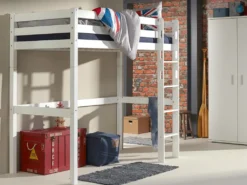 Relita Hochbett TOLI Buche Massiv Weiß Lackiert BH1021117-B90 -Kinderbett Geschäft 38df3e89d2daa1620ab2af115da39c60