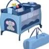 COSTWAY Reisebett Klappbar Babyreisebett Kinderreisebett Mit Rollen Babybett Kinderbett Inkl. Spielbogen Tragetasche Wickelauflage Blau -Kinderbett Geschäft 390c8569e5756cb90e28e5de506cf28d