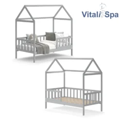 VitaliSpa Kinderbett Liz Grau 167 X 165 X 87 Cm Massivholz -Kinderbett Geschäft 390eda2d24fa21a2534befcc57d8f0c7