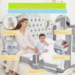 Zehnhase Bettgitter Bettschutzgitter Kinderbettgitter Babybettgitter 200 Cm, Grau, 1 Seite -Kinderbett Geschäft 3b82fcf893c6735a5856b0b1e7af5441