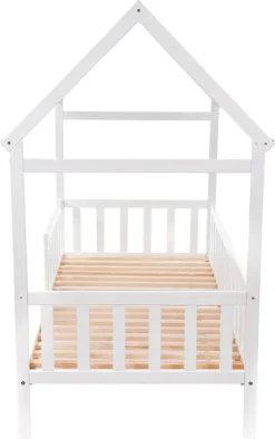Kinderbett Hausbett Set 160×80 Mit Rausfallschutz Und Matratze Weiß Einzelbett -Kinderbett Geschäft 3d07433f1ed5cb137beff27458ef7ab1