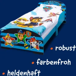 PAW Patrol Bett 70 X 140 Cm | Kinderbett Für Jungen Und Mädchen Ab 2 Jahren | Kinder Bett Mit Rausfallschutz & Lattenrost | Kinderzimmermöbel Mit Coolem Design -Kinderbett Geschäft 3d2d4d8e907fe19e39828db81643127f