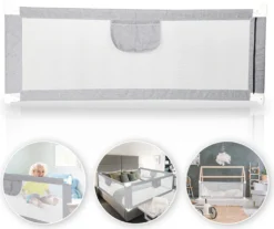 Wolketon Bettgitter Verwendung Mit Boxspringbett Bettschutzgitter Kinderbettgitter Babybettgitter Gitter Kinderbet Klappbar Tragbar Faltbar 200x 80cm