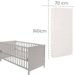 Roba Kombi-Kinderbett 'Sternenzauber Grau', 70 X 140 Cm, Taupe, 3-fach Verstellbar, Schlupfsprossen Umbaubar Zum Juniorbett -Kinderbett Geschäft 40203ce5475860b8dd0715dc7bfe0a28